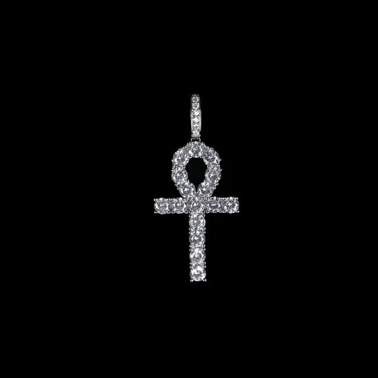 Draxen™ Iced Ankh Pendant — Silver