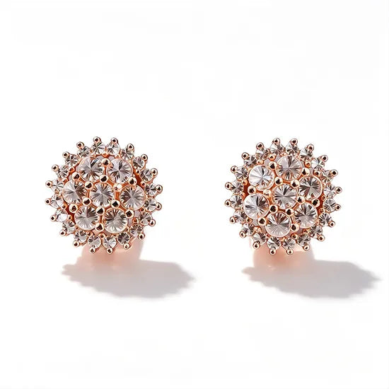 Draxen™ Iced Square Stud Earrings — Silver