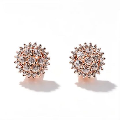 Draxen™ Iced Square Stud Earrings — Silver