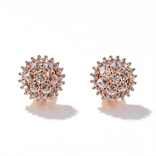 Draxen™ Iced Square Stud Earrings — Silver
