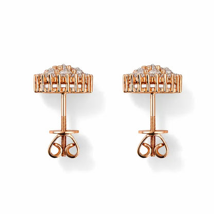 Draxen™ Iced Square Stud Earrings — Silver