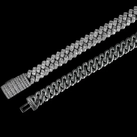 Draxen™ Baguette Cuban Chain — Silver