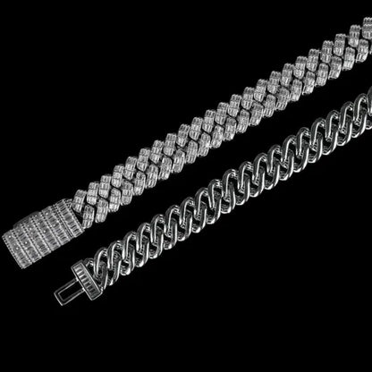 Draxen™ Baguette Cuban Chain — Silver