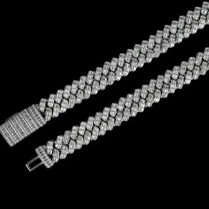 Draxen™ Baguette Cuban Chain — Silver
