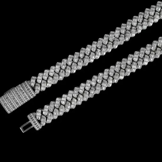 Draxen™ Baguette Cuban Chain — Silver