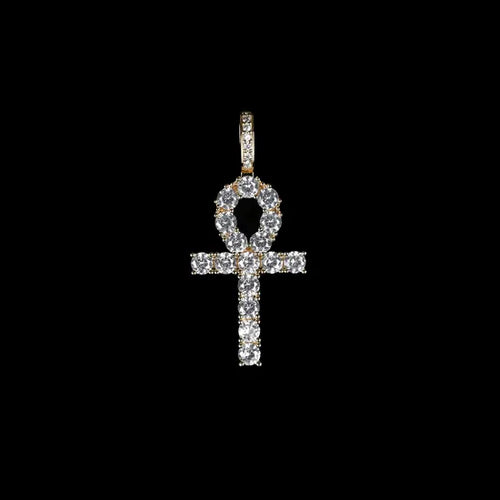 Draxen™ Iced Ankh Pendant — Silver