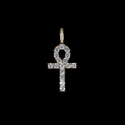 Draxen™ Iced Ankh Pendant — Silver