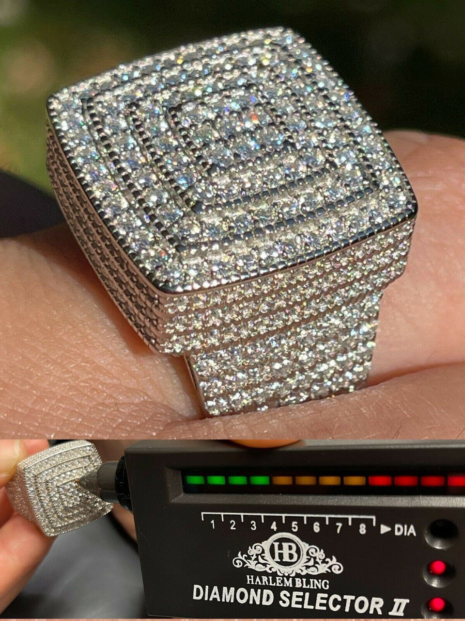 Draxen™ Square Micro Pave Ring — Silver